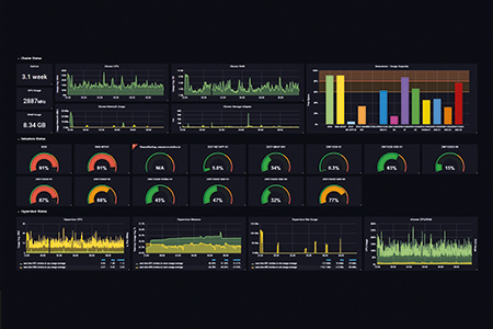 [Translate to Espanol:] [Translate to English:] Energiemanagementsystem, Condition Monitoring, Controlling Tools, Komponentenzustand, Selbstdiagnose, Maschinenstillstand